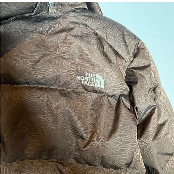 The North Face brown patterned textured Recco 600 down snowboard ski jacket - Picture 8 of 8